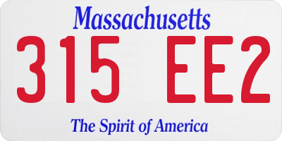 MA license plate 315EE2