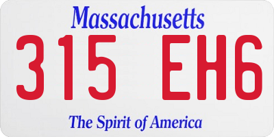 MA license plate 315EH6