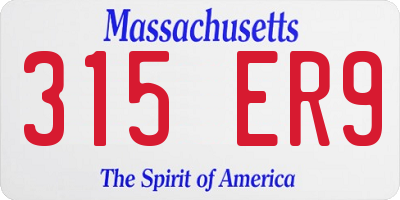 MA license plate 315ER9