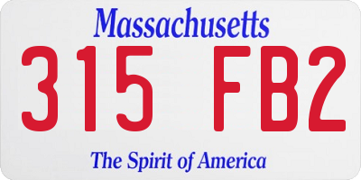 MA license plate 315FB2