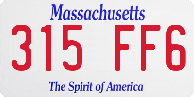 MA license plate 315FF6