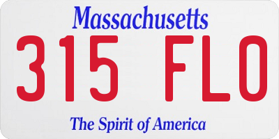 MA license plate 315FL0
