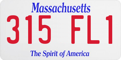 MA license plate 315FL1