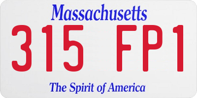 MA license plate 315FP1