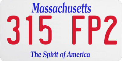 MA license plate 315FP2