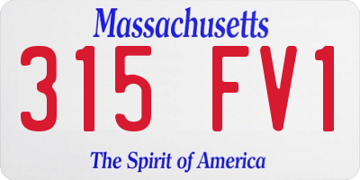 MA license plate 315FV1