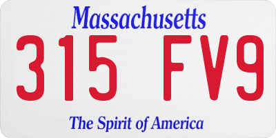 MA license plate 315FV9