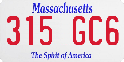 MA license plate 315GC6