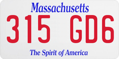 MA license plate 315GD6