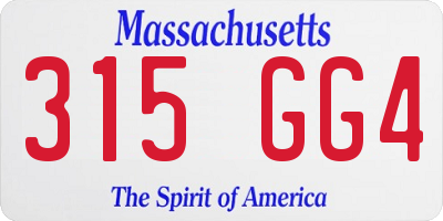 MA license plate 315GG4