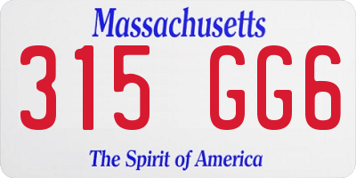 MA license plate 315GG6
