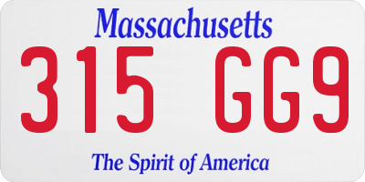 MA license plate 315GG9