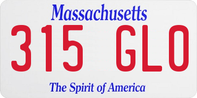 MA license plate 315GL0