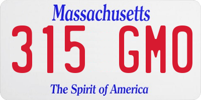 MA license plate 315GM0