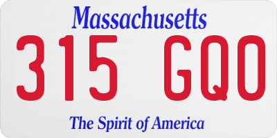 MA license plate 315GQ0