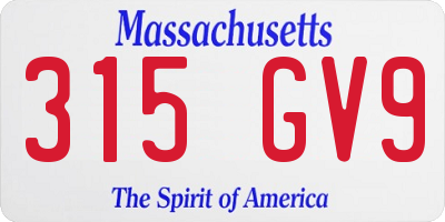 MA license plate 315GV9