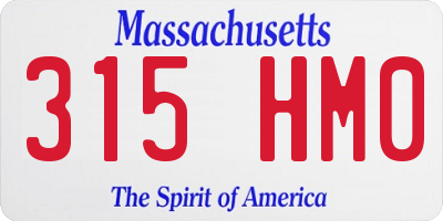 MA license plate 315HM0