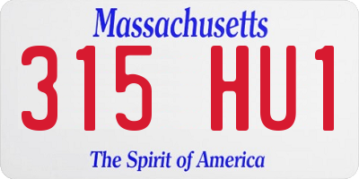 MA license plate 315HU1
