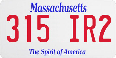 MA license plate 315IR2