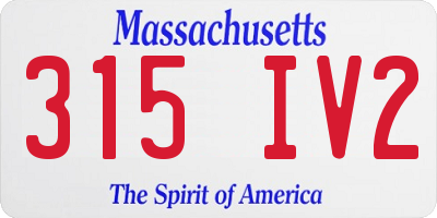 MA license plate 315IV2