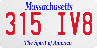 MA license plate 315IV8