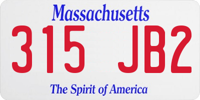 MA license plate 315JB2