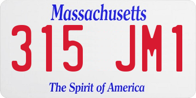 MA license plate 315JM1