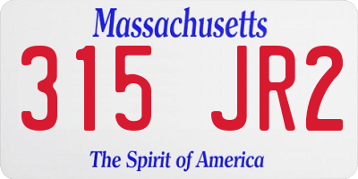 MA license plate 315JR2