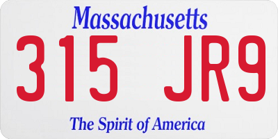MA license plate 315JR9