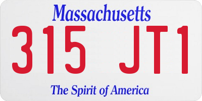 MA license plate 315JT1