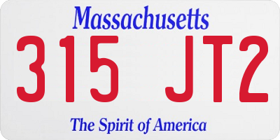 MA license plate 315JT2