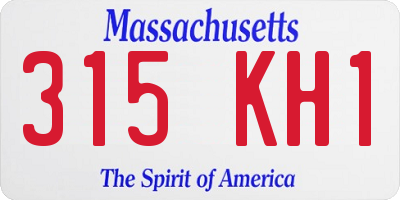 MA license plate 315KH1