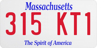 MA license plate 315KT1