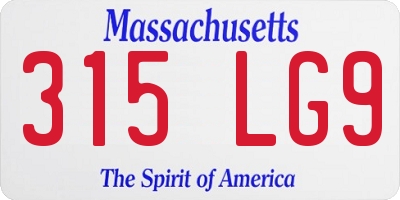 MA license plate 315LG9