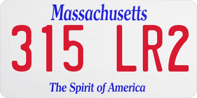 MA license plate 315LR2