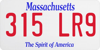 MA license plate 315LR9