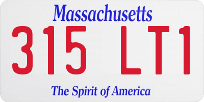 MA license plate 315LT1