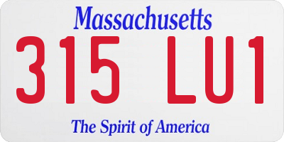 MA license plate 315LU1