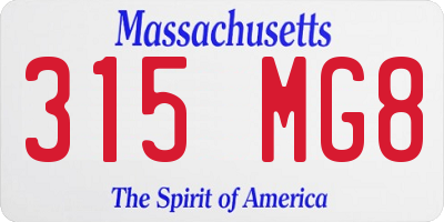 MA license plate 315MG8