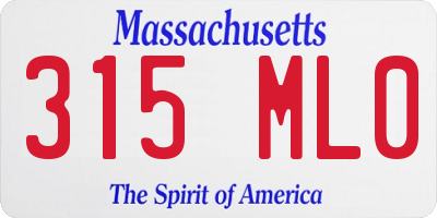 MA license plate 315ML0