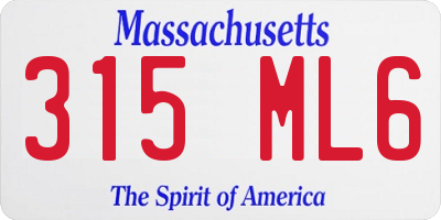 MA license plate 315ML6