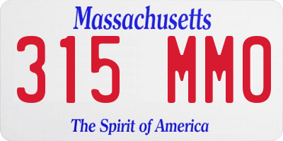 MA license plate 315MM0