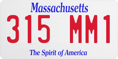 MA license plate 315MM1