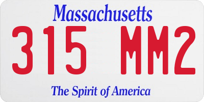 MA license plate 315MM2