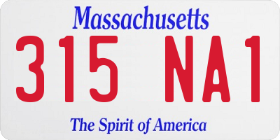 MA license plate 315NA1
