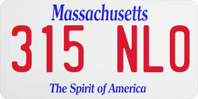 MA license plate 315NL0