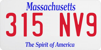 MA license plate 315NV9