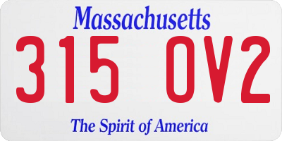 MA license plate 315OV2