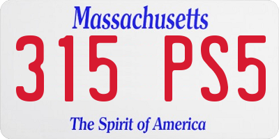 MA license plate 315PS5