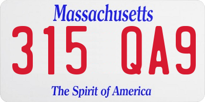 MA license plate 315QA9